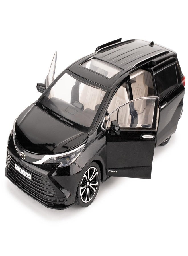 BDTCTK 1:24 Compatible for Sienna Car Model, Pull Back Diecast Toy Car with Sounds＆Lights for Kids Boys Girls and Adults, Gift Black. - Image 1